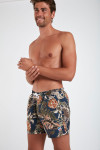 Short de bain imprimé fleurs marine MANU MAUI