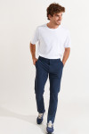 Pantalon stretch bleu foncé SERGE LESCADA