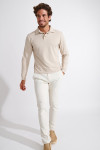 Polo manches longues beige CARL PAGANI