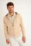 Gilet à capuche beige Luca MONZA