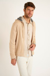 Gilet à capuche beige Luca MONZA