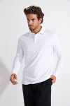 Polo blanc manches longues CARL TERZO