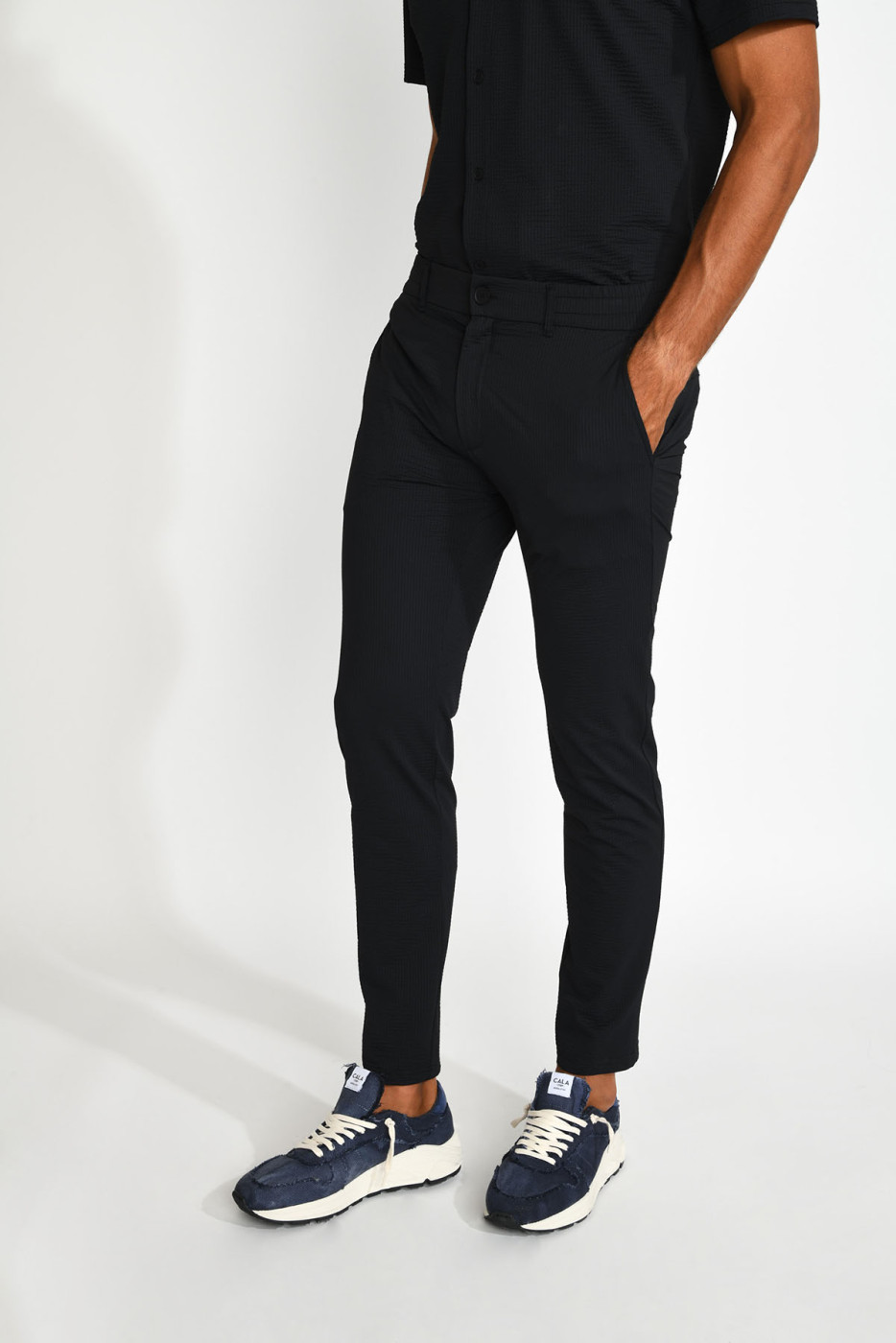 Pantalon chino noir Serge TRIESTE