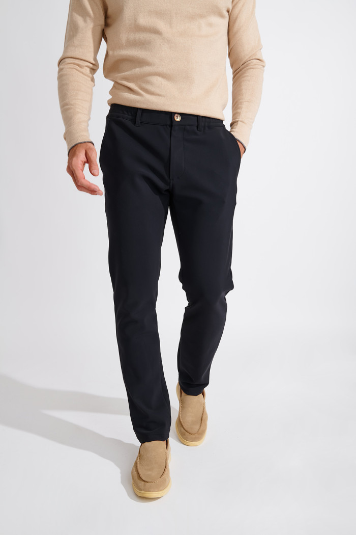 PANTALON CHINO NOIR SERGE MEGEVE