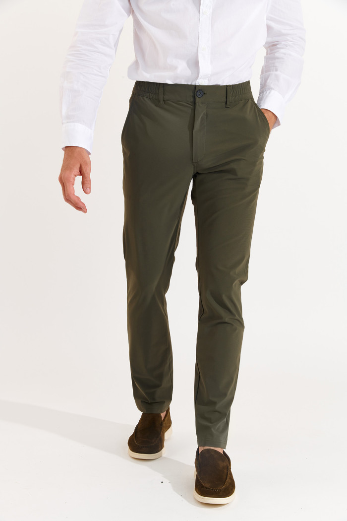 Pantalon stretch kaki - SERGE LESCADA