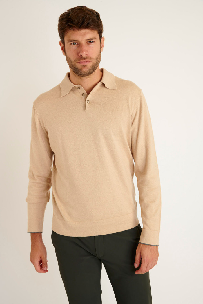 PULL POLO BEIGE CEZAR MONZA