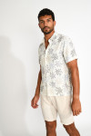 Chemise écrue imprimé corail STEFANO AGORA