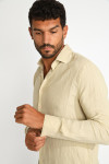 Chemise beige QUENTIN PISE matière coton