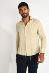 Chemise beige QUENTIN PISE matière coton