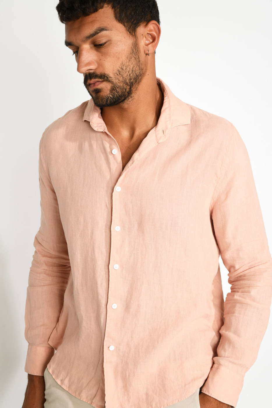 Chemise rose QUENTIN PISE matière coton