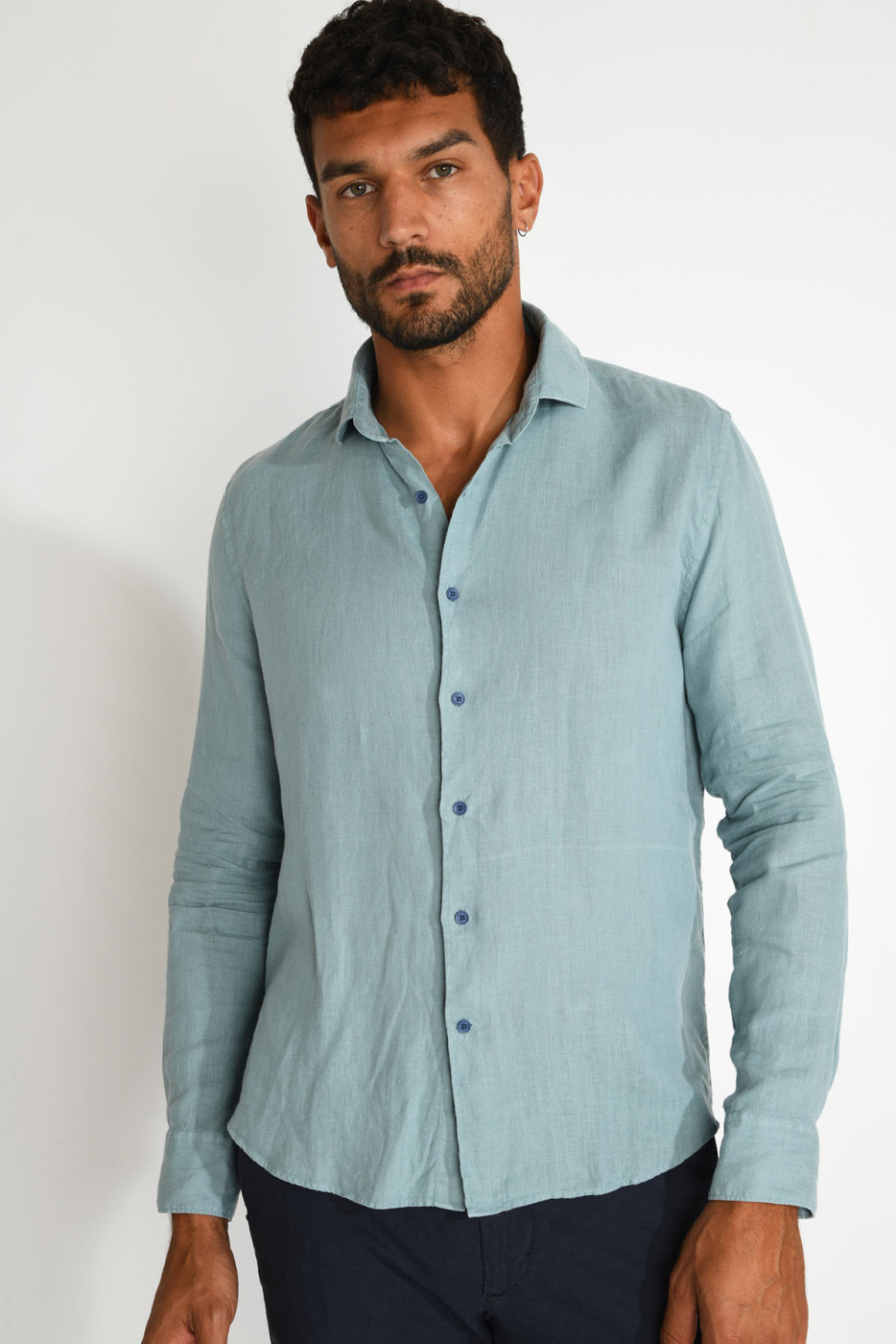 Chemise bleu QUENTIN PISE matière coton